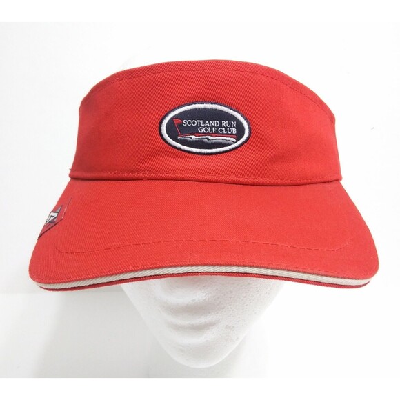 Scotland Run Visor Golf Hat Cap Red  Adjustable Williamstown New Jersey Club - Picture 2 of 10